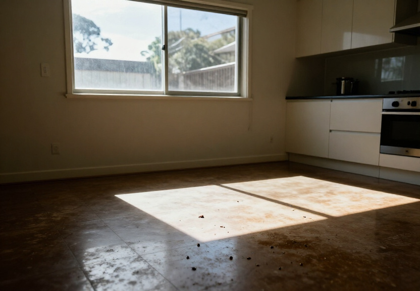 Cockroach infestation in a Strathfield kitchen before treatment